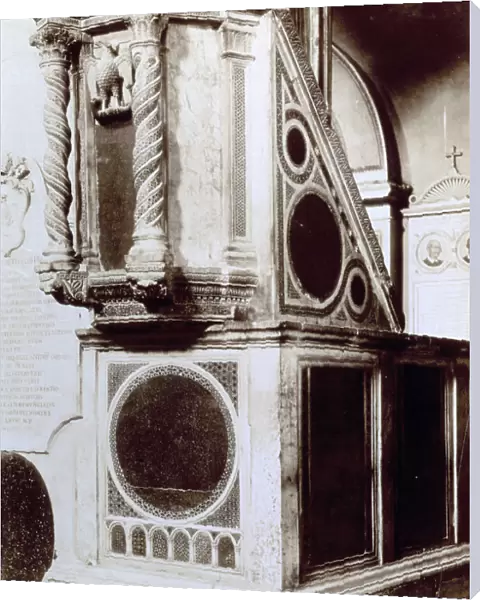 Cosmati pulpit in the Church of Santa Maria in Aracoeli, in Rome