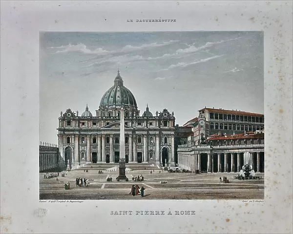 St. Peter's, Rome, aquatint from a daguerreotype engraved by L. Cherbuin, Ferdinando Artaria et Fils editeurs, preserved in the Fratelli Alinari Museum of Photographic History, Florence