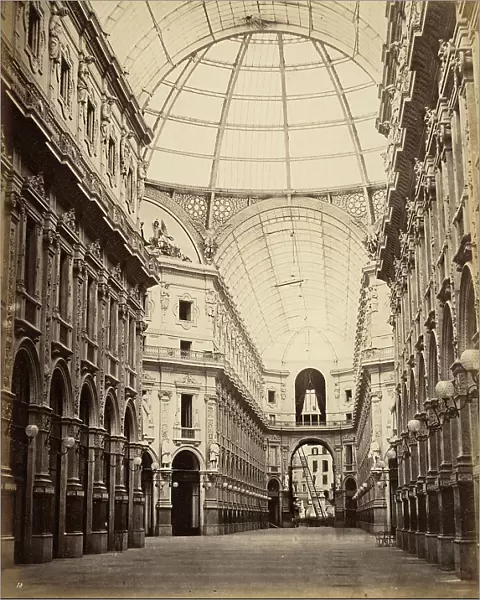 Perspective view of the Galleria Vittorio Emanuele II in Milan