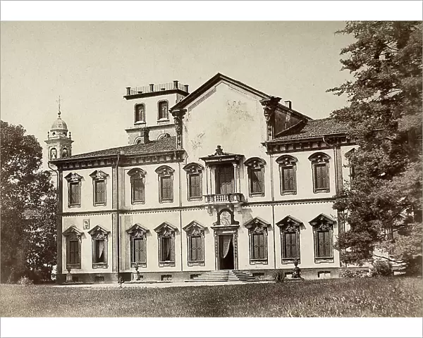 The image shows the faade to the park, of Villa Ghirlanda Silva, in Cinisello Balsamo, Milan's environs