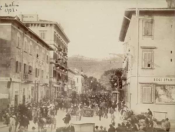 Animated view of Giuseppe Verdi Street in Montecatini Terme