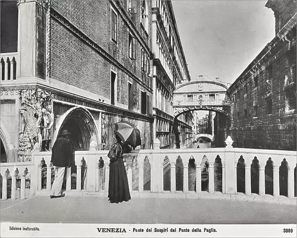 Bridge of Sighs photographed from the Ponte della Paglia, Venice