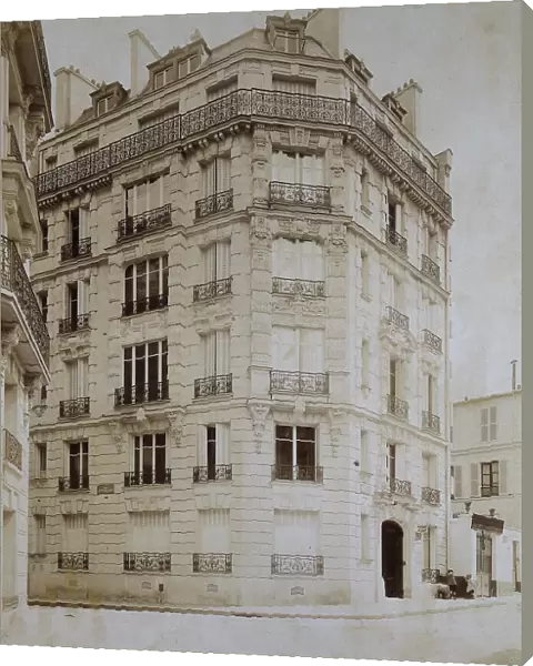 View of a building on Rue de La Tour, Paris, done by the architect Henry Sauvage