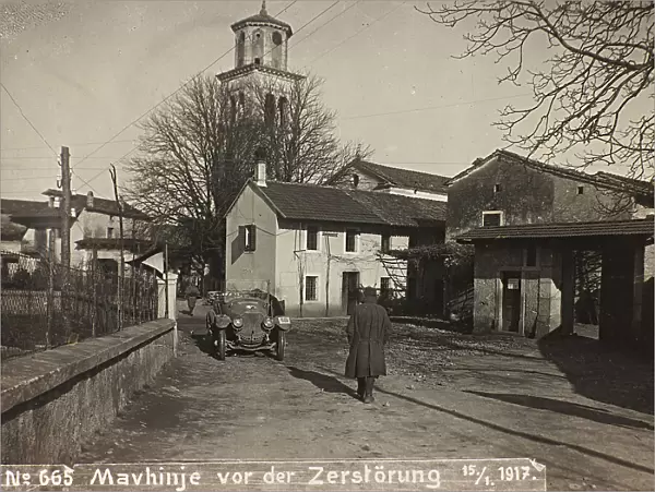 First World War: the city of Malchina (Mavhinje in Slovenian) before the bombing, Photography of the Austro-Hungarian Empire