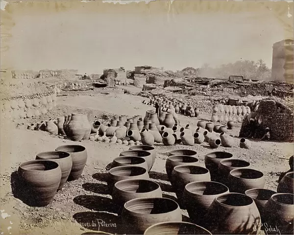 Factory of ceramic vases and gargoulettes (pitchers) clay in Qena (Kaine or Caene or Caenepolis)