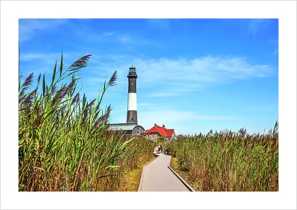 New York, Long Island, Great South Bay, Fire Island Lighthouse in Suffolk County