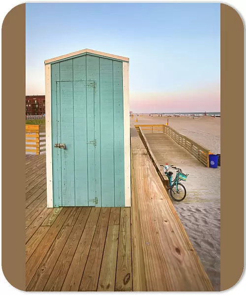 New York, Long Island, Long Beach, Beach hut