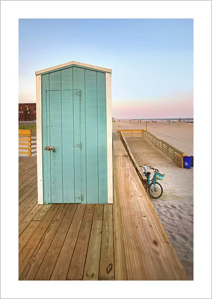 New York, Long Island, Long Beach, Beach hut
