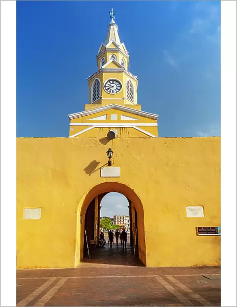 Colombia, Cartagena, Plaza del Reloj, Cartagena de Indias, Clock Tower, main entrance