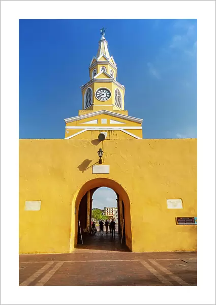 Colombia, Cartagena, Plaza del Reloj, Cartagena de Indias, Clock Tower, main entrance