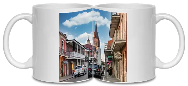 USA, Louisiana, New Orleans, French Quarter and St Louis Cathedral