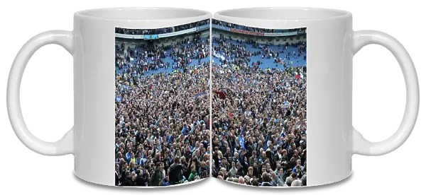Brighton and Hove Albion FC: Electric Atmosphere as Fans Roar on Their Team during Championship Showdown vs. Wigan Athletic (17th April 2017)