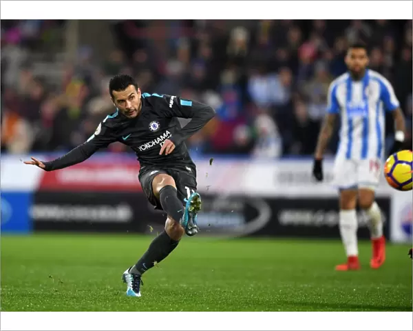 Pedro Scores Chelsea's Third Goal: Huddersfield Town vs. Chelsea, Premier League
