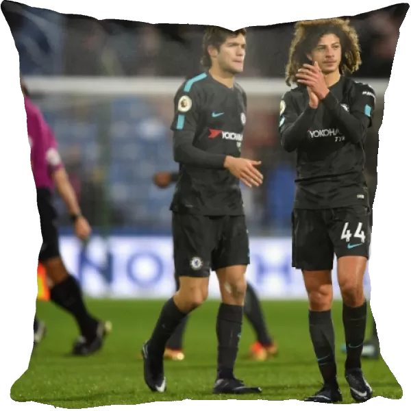 Chelsea's Ethan Ampadu Applauding Fans after Huddersfield Victory