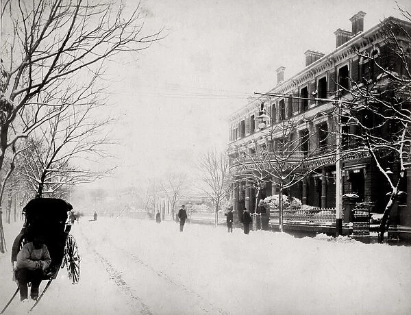 1890s China - snow scene, Shanghai