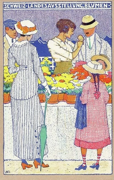 1914 Swiss National Exhibition The Flower Stall