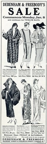 Advert for Debenham & Freebodys womens clothing 1923