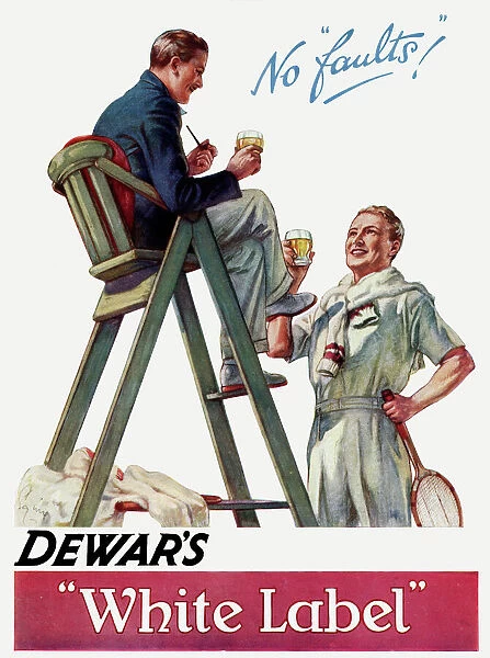 Advert for Dewars White Label Scotch Whisky