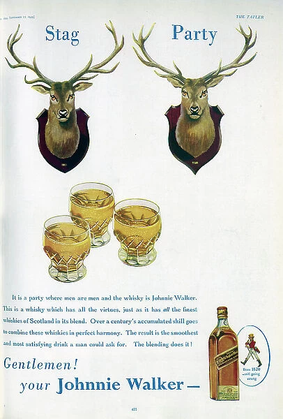 Advert for Johnnie Walker whisky