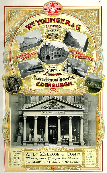 Adverts, William Younger & Co, Andrew Melrose & Company
