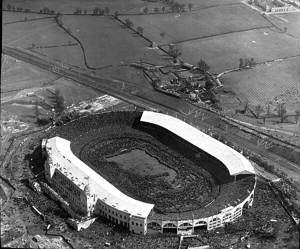 Aerial view of the 1923 Cup Final Wembley Stadium London