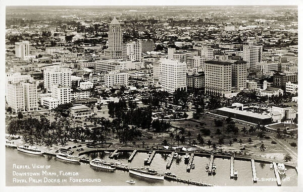 Aerial view of Downtown Miami, Florida, USA