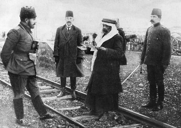 Ahmed Jemal Pasha greeted by a Sheik