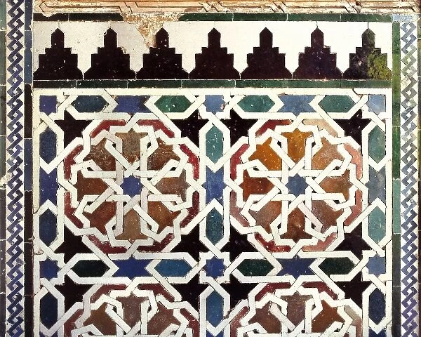 Alhambra. Detail of the plinth from the Torre de la Cautiva (Tower of the Captive )