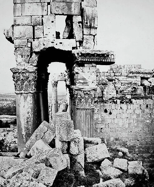 Ancient Temple site, Baalbec, Lebanon, Victorian period