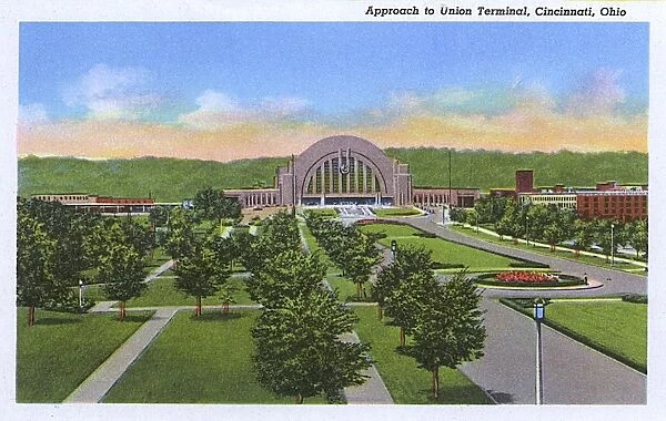 Approach to Union Terminal, Cincinnati, Ohio, USA