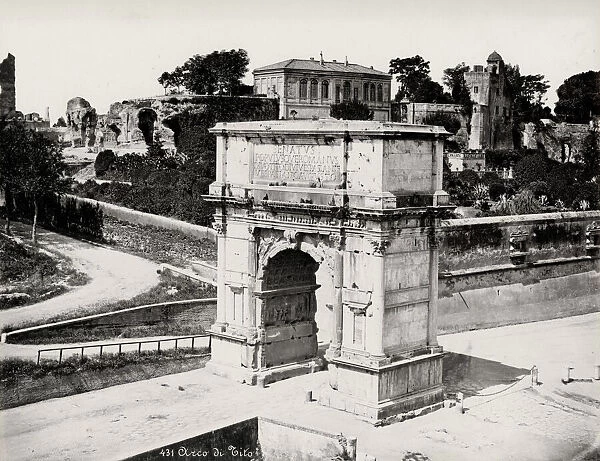 Arch of Titus, Rome, Italy, image c. 1880 s