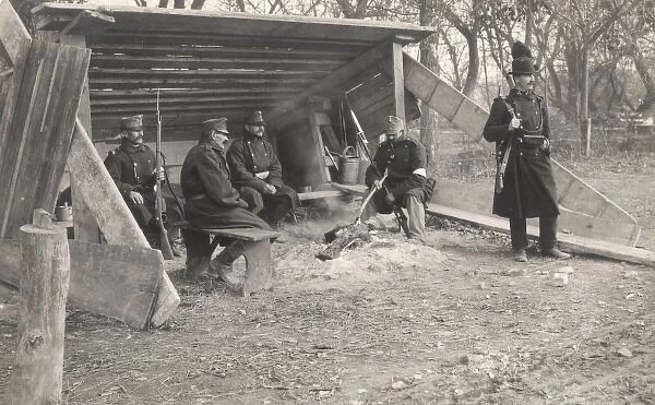 Austro-Hungarian soldiers near the River Sava, WW1