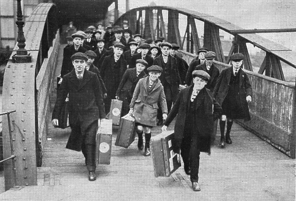 Barnardos Home Boys at Tilbury en route to Australia