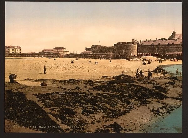 Beach at low tide, St. Malo, France