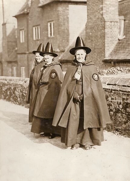Three bedeswomen of Castle Rising, Norfolk