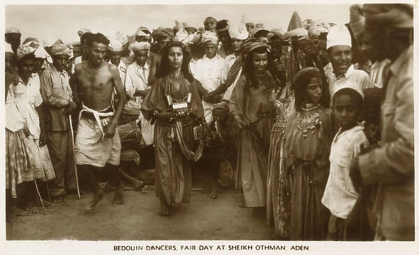 Bedouin dancers on Fair Day, Sheikh Othman, Aden