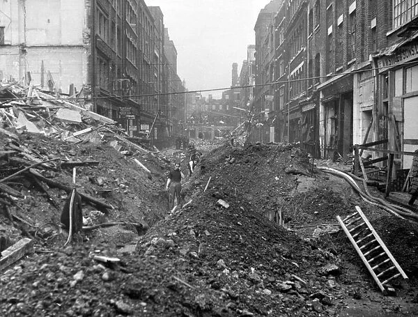 Blitz in London -- Saffron Hill, WW2