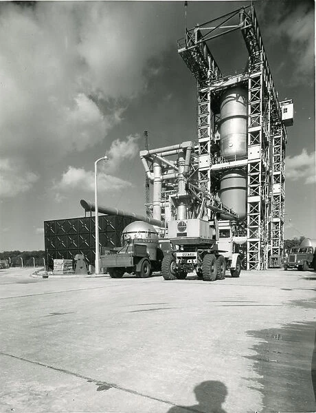Blue Streak test rig installation at Hatfield, c1958
