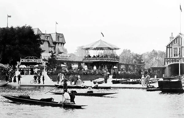 Boating at Hampton Court, early 1900s