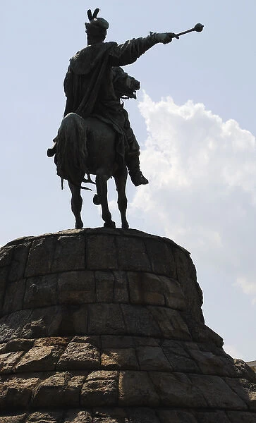 Bohdan Khmelnytsky (1595-1657). Cossacks leader. Monument b