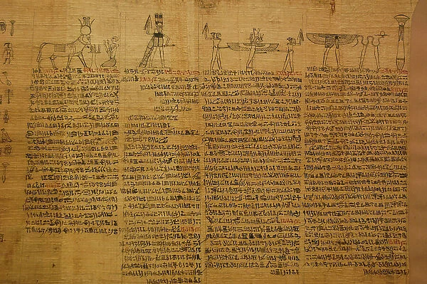 Book of the Dead. Fragment of a papyrus. Egypt