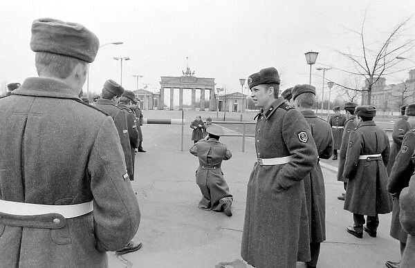 Border guards in East Berlin, Germany