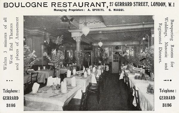 Boulogne Restaurant - Gerrard Street, London
