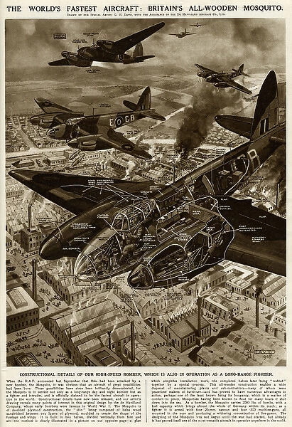 British Mosquito bomber by G. H. Davis
