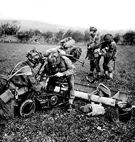 British Paratroops on exercise in England; Second World War