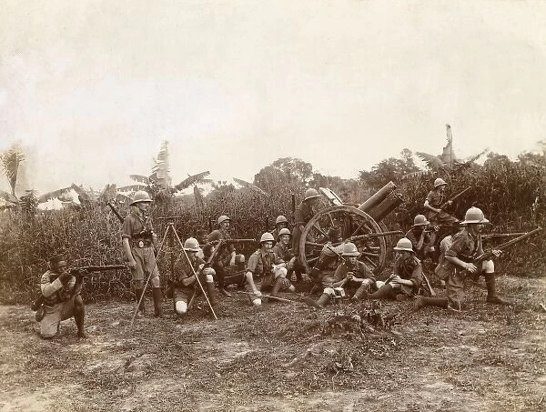British soldiers with artillery, Cameroon, Africa, WW1
