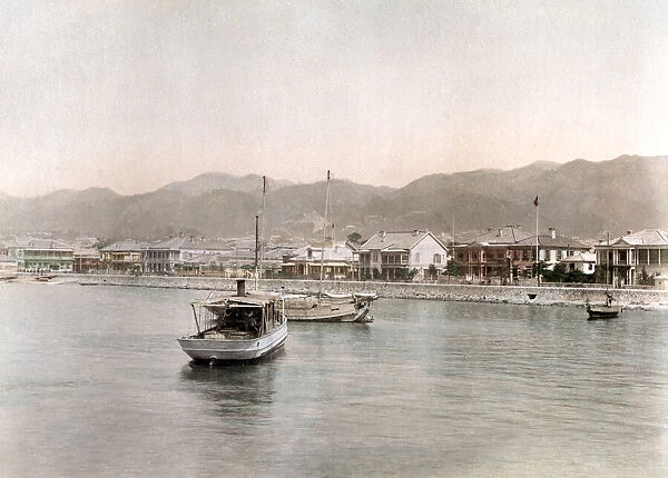 c. 1880s Japan - the Bund at Kobe