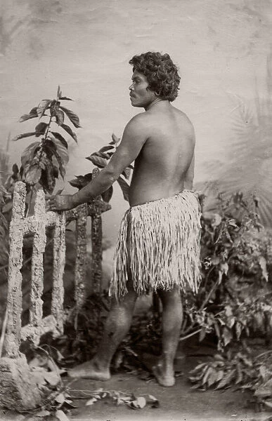 c. 1890s Oceania - Pacific Ocean islands- Fiji  /  Tonga portrait
