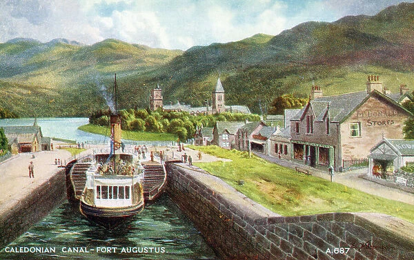 Caledonian Canal, Scotland - The lock at Fort Augustus