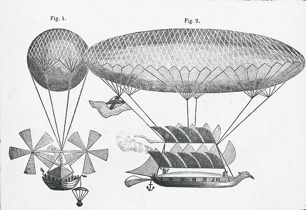 Cayleys improved design for a Navigable Balloon, 1783